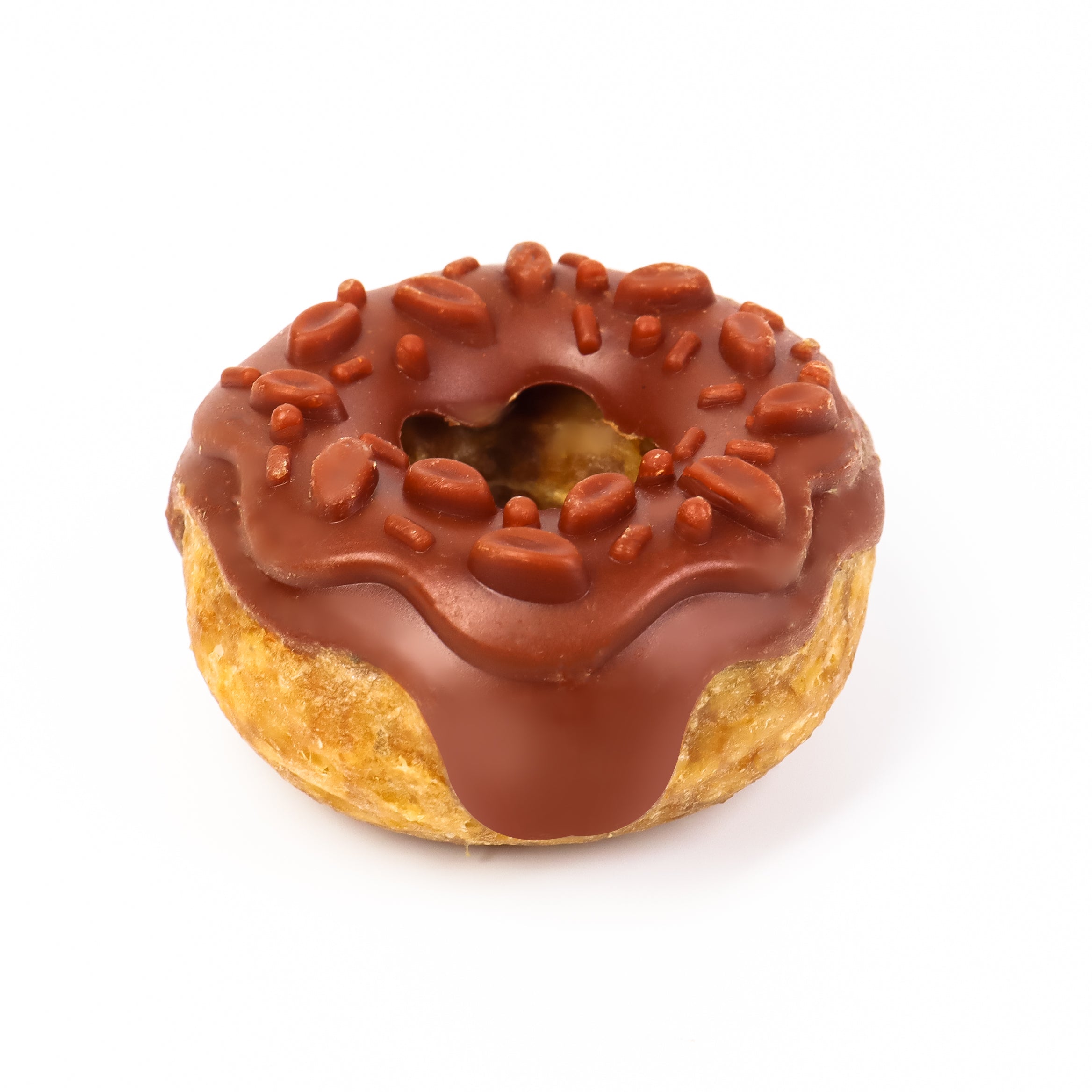 Snack Donut Pollo Glaseado de Fresa 7 cm