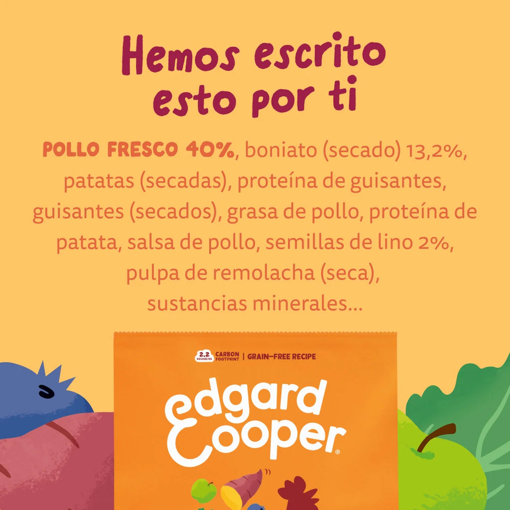 Pienso Edgard&Cooper Pollo Fresco sin Cereales 2,5kg