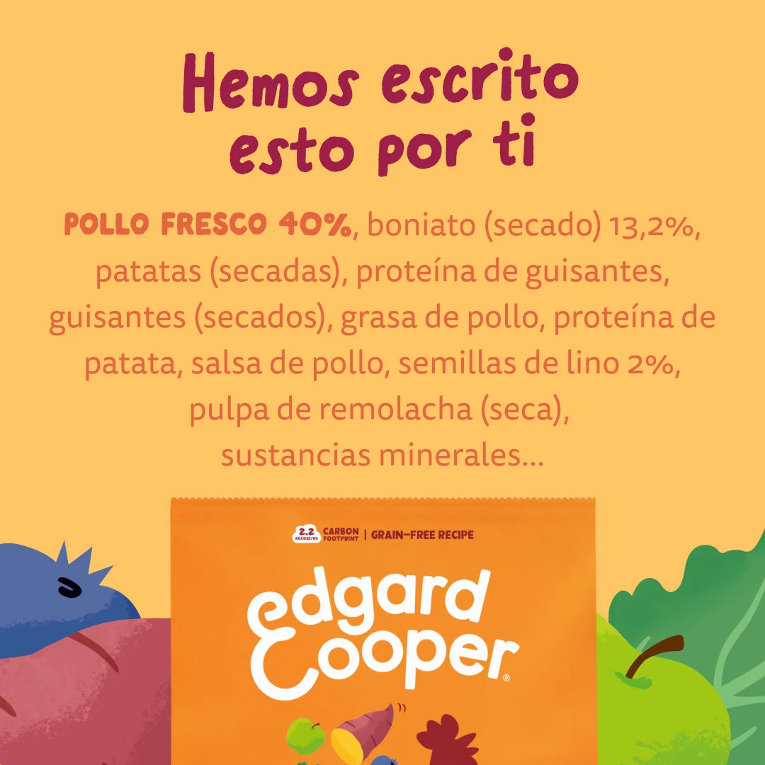 Pienso Edgard&Cooper Pollo Fresco sin Cereales 2,5kg