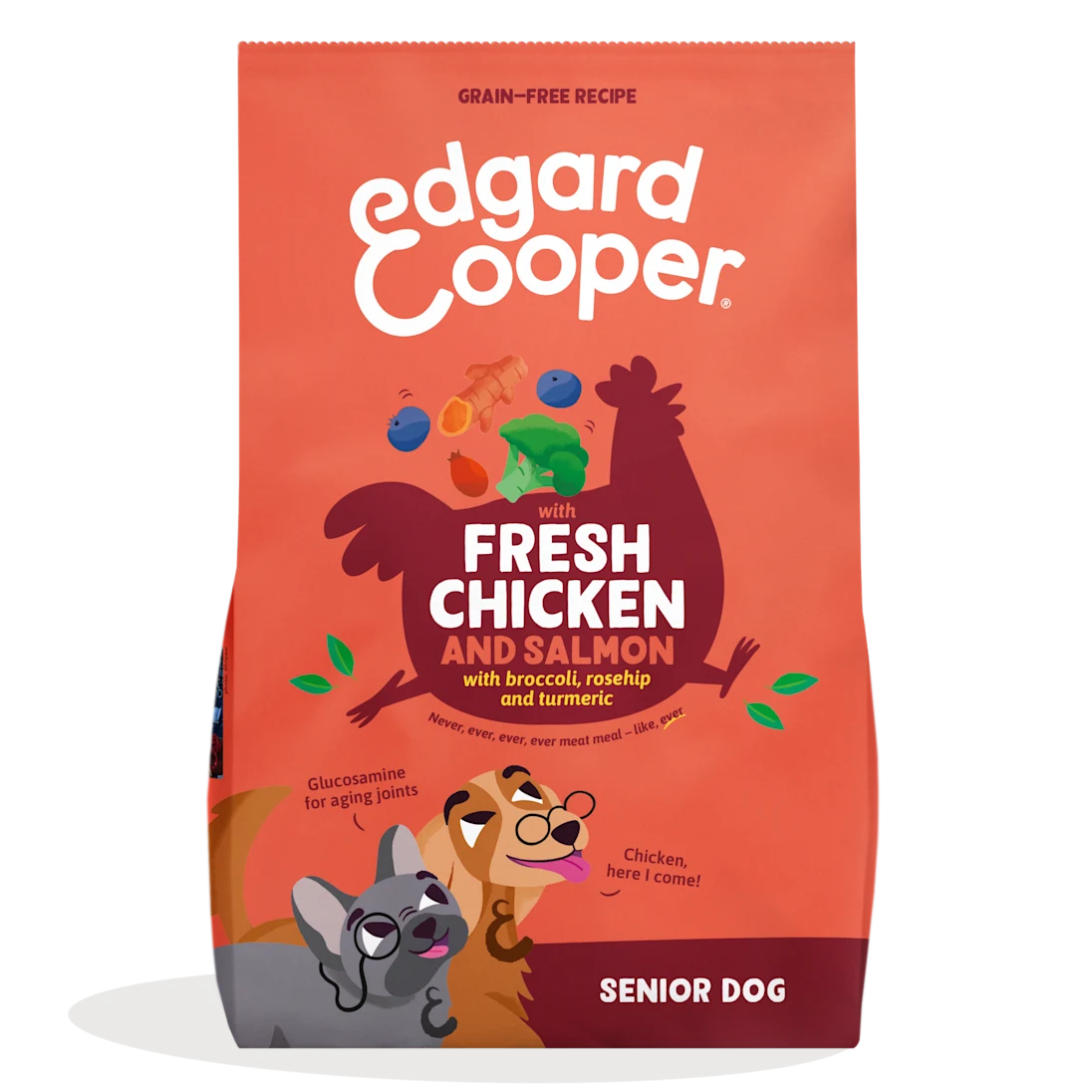 Pienso Edgard&Cooper Sénior Pollo y Salmón frescos 2,5kg