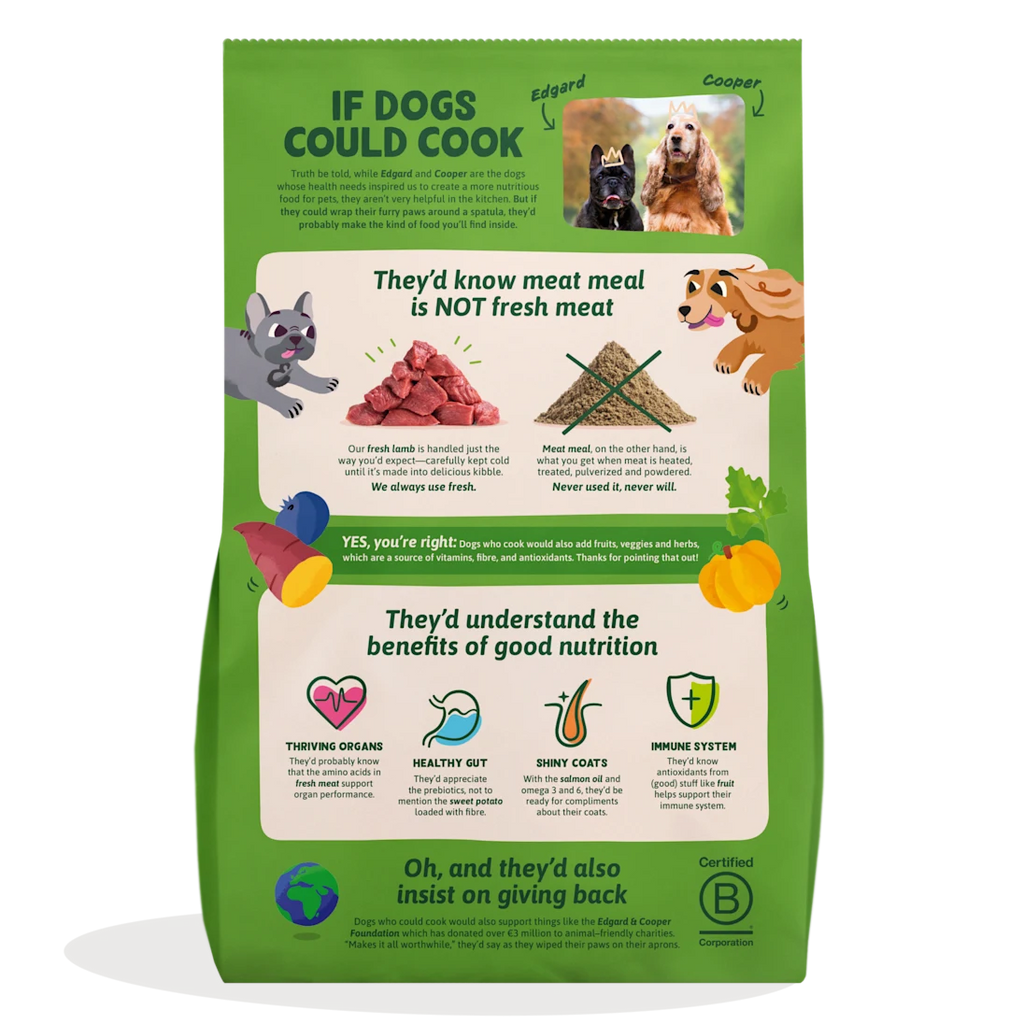 Pienso Edgard&Cooper Cordero fresco sin cereales 2,5kg