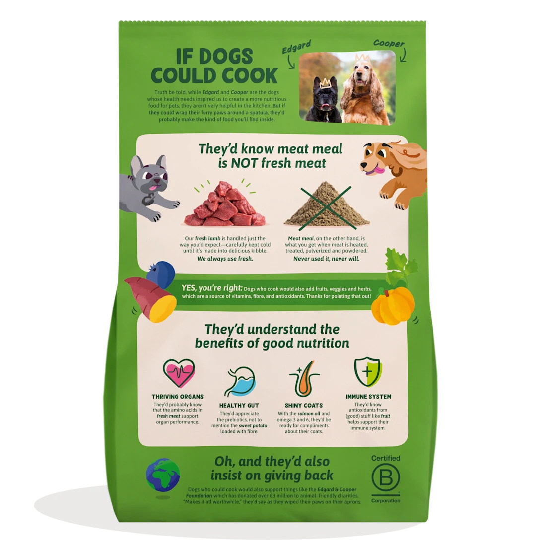 Pienso Edgard&Cooper Cordero fresco sin cereales 2,5kg