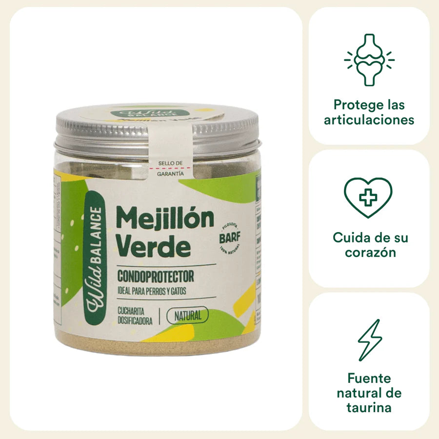 Mejillón de labio verde liofilizado Wild Balance