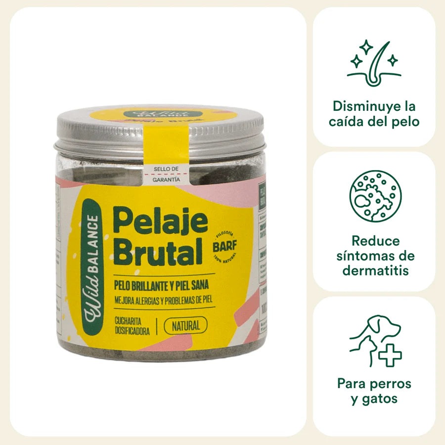 PELAJE BRUTAL Suplemento para la salud de la piel y el pelo Wild Balance