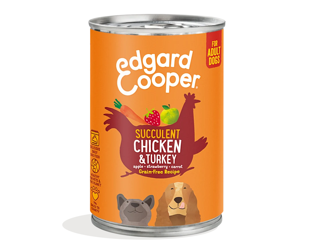 Lata Edgard&Cooper Pollo y Pavo con manzana 400gr