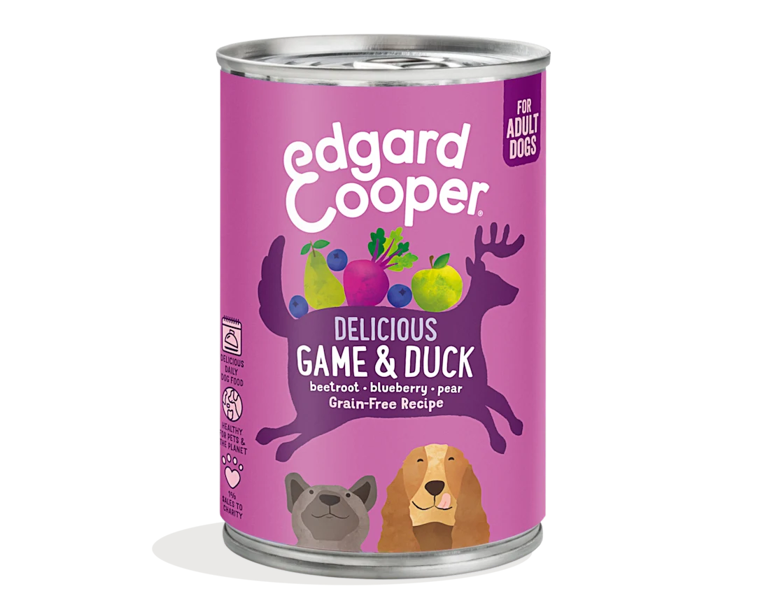 Lata perro Edgard&Cooper Venado y Pato 400gr