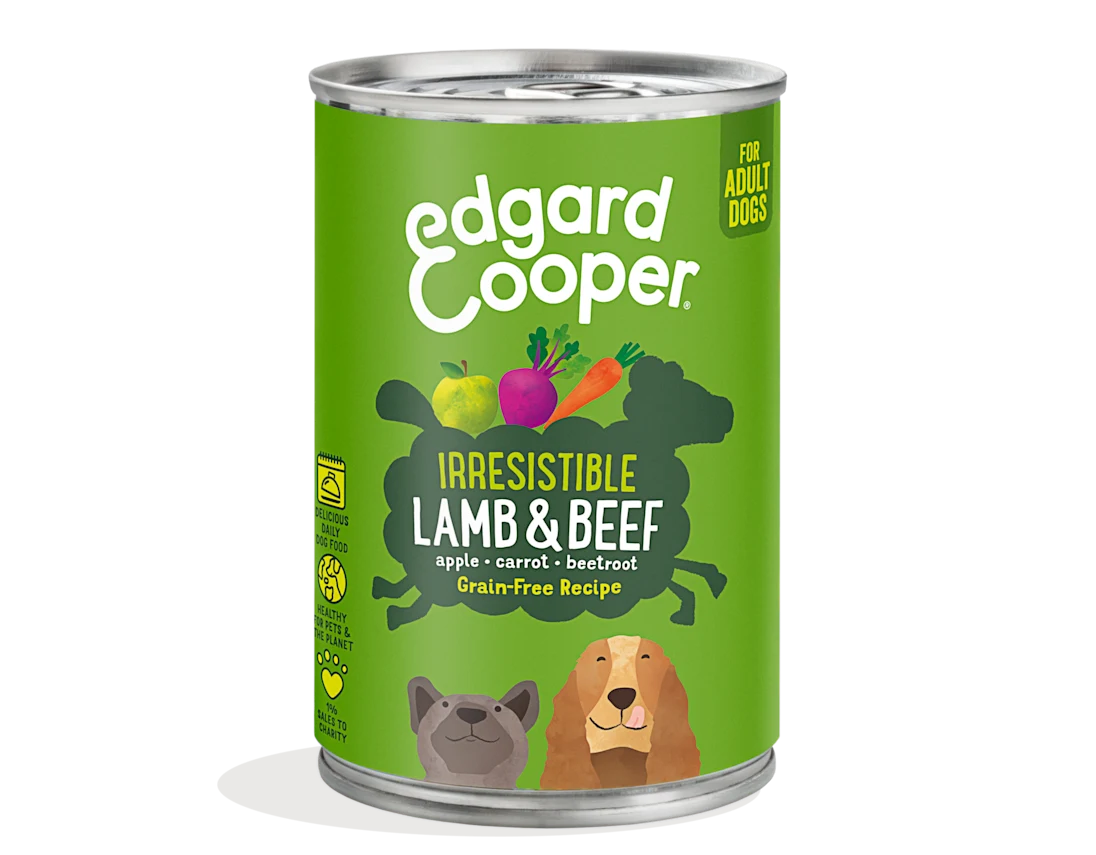 Lata perro Edgard&Cooper Cordero y Vacuno 400gr