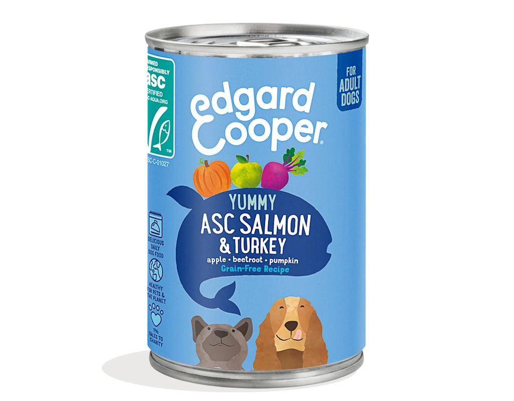 Lata Edgard&Cooper Salmón ASC y Pavo 400gr