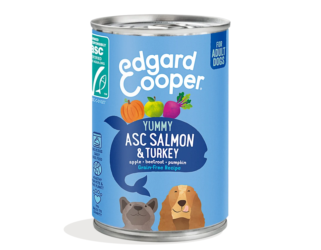 Lata Edgard&Cooper Salmón ASC y Pavo 400gr