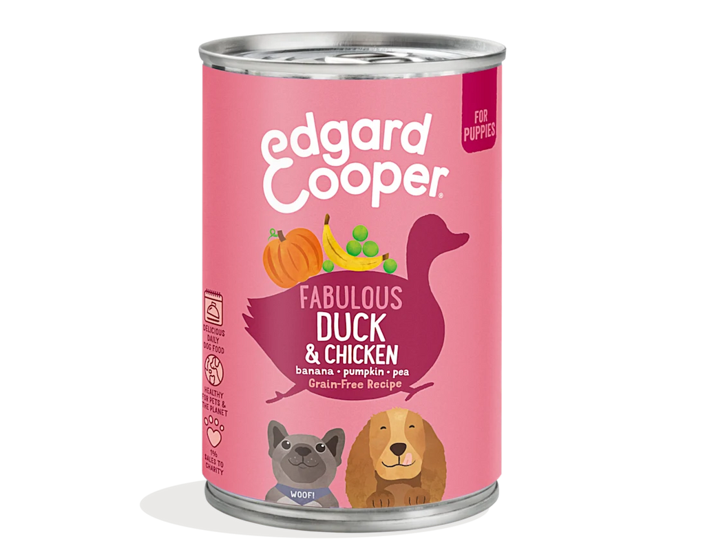 Lata Edgard&Cooper Pato y Pollo Cachorro 400gr