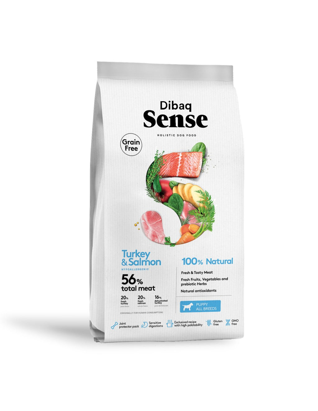 Dibaq Sense Grain Free Salmón y Pavo Cachorro 2kg