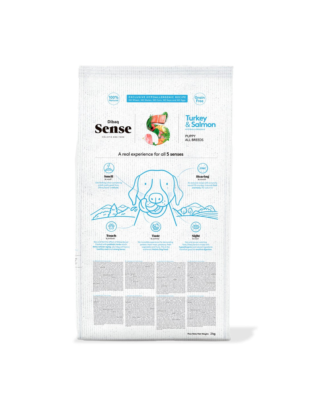 Dibaq Sense Grain Free Salmón y Pavo Cachorro 2kg